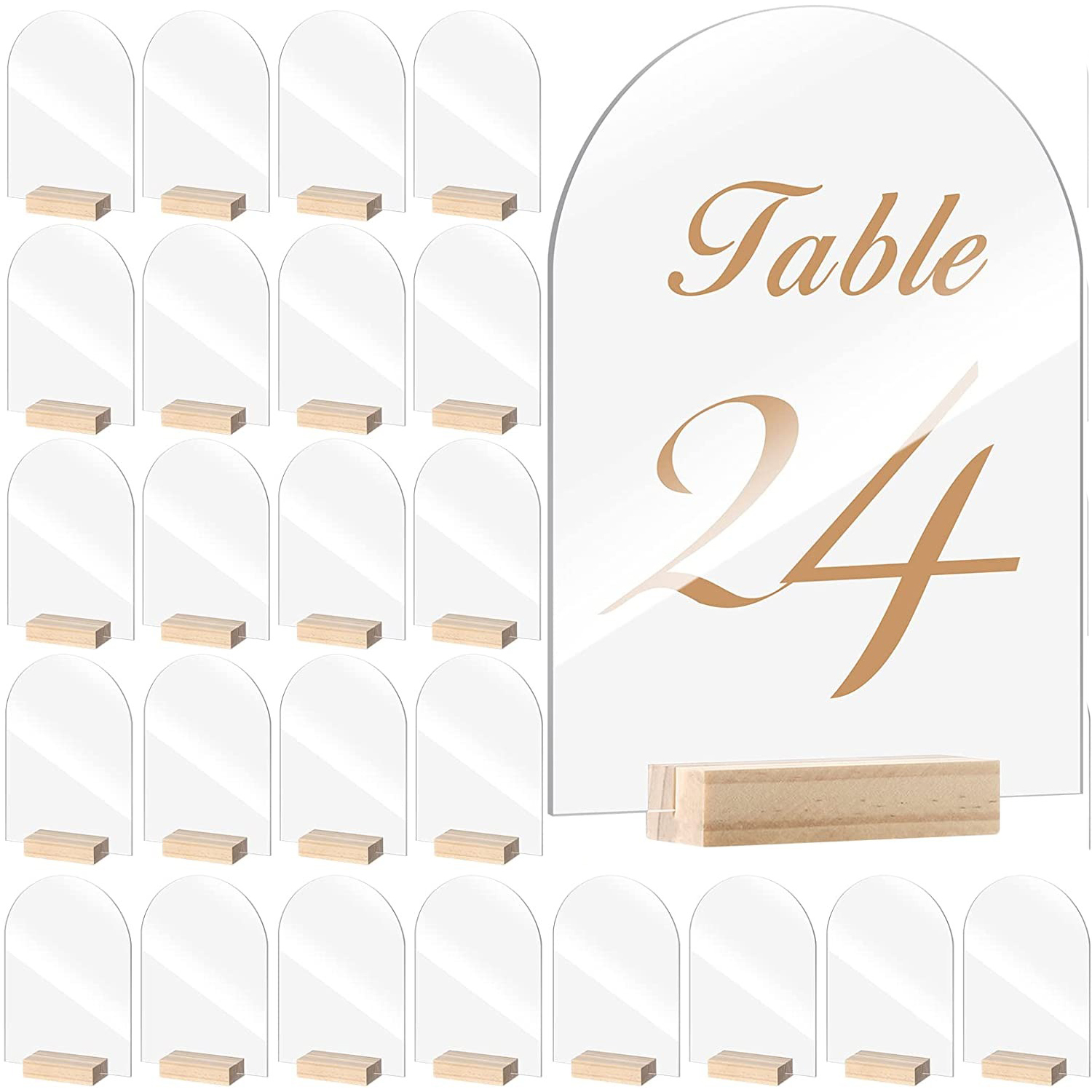 Ensemble de Panneaux en Acryli - Table Number Gold avis et prix