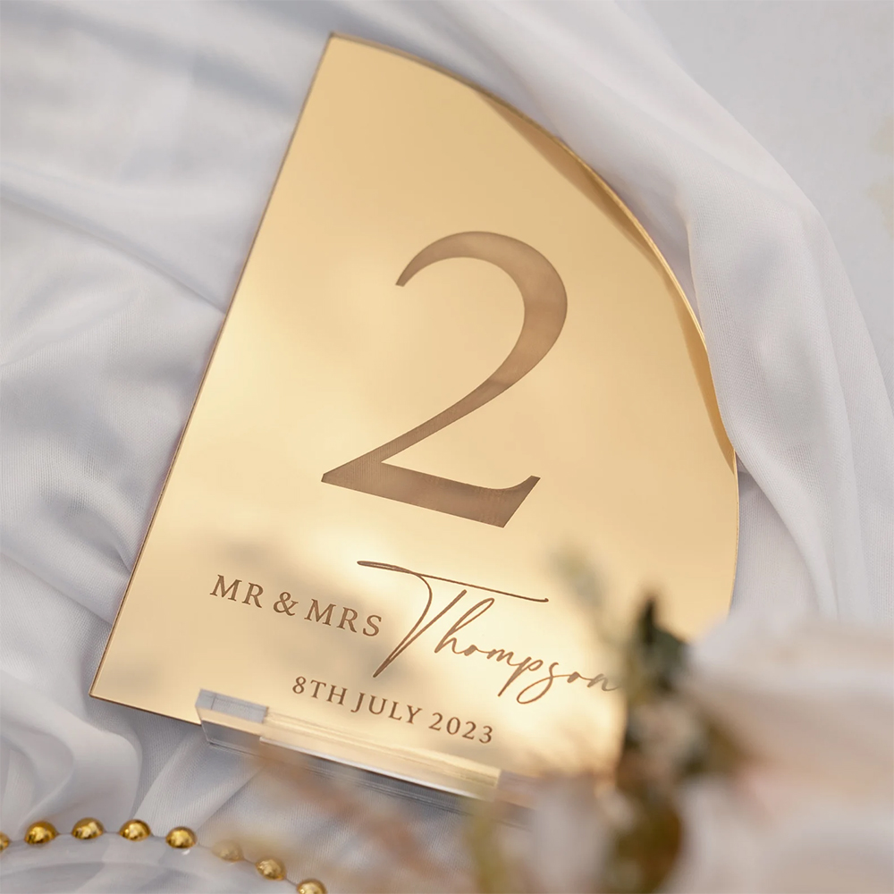 Panneau de bar de mariage pers - Table Number Gold avis et prix