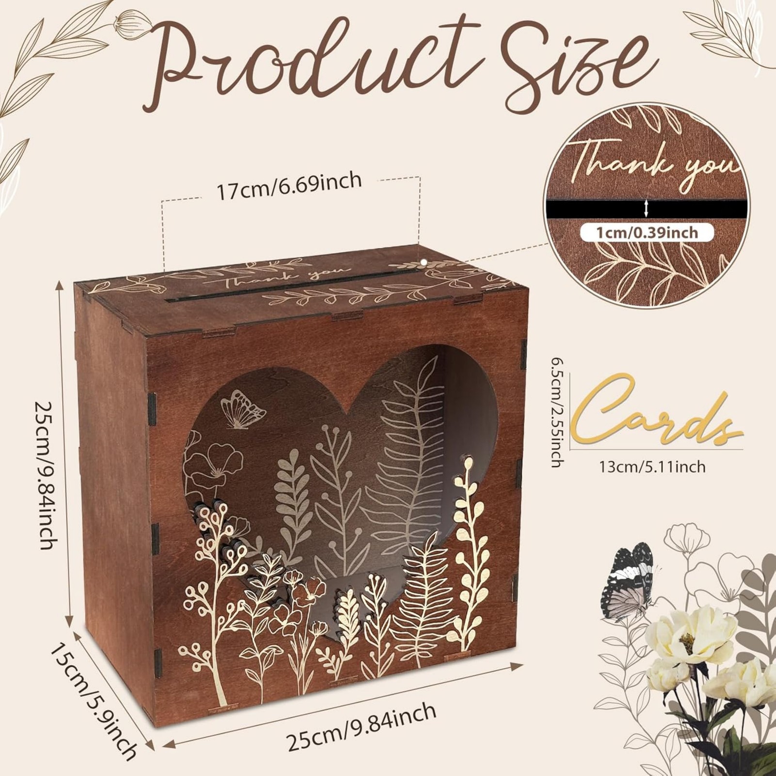 Boîte à cartes de mariage marr - Wedding Card Box avis et prix